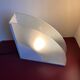 Lampe à poser design italien post moderne verre et métal blanc