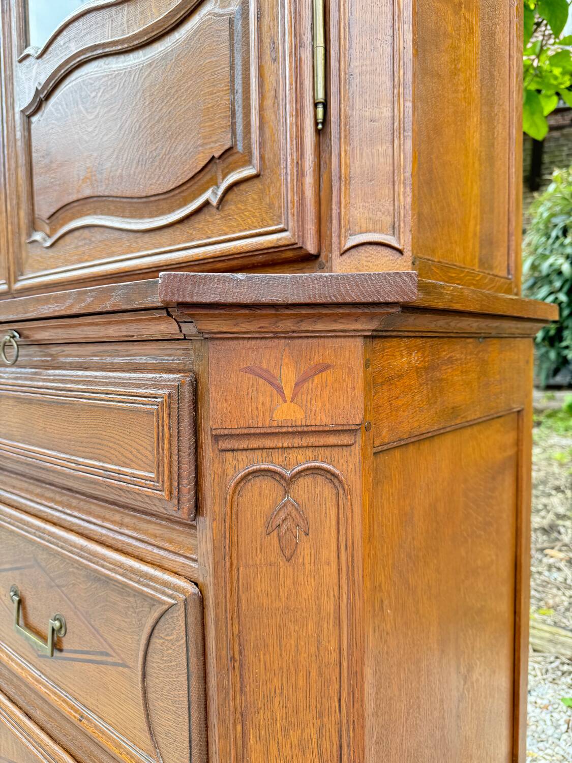 Impressive Castle Commode Forming Showcase From Louis XIV XVIII Eme Century
