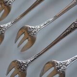 12 silver-plated oyster forks sfam goldsmith
