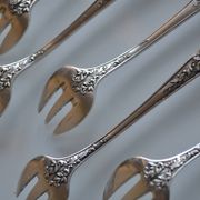 12 fourchettes à huitre métal argenté orfèvre sfam