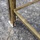 Vintage chrome and gold Hollywood regency coffee table