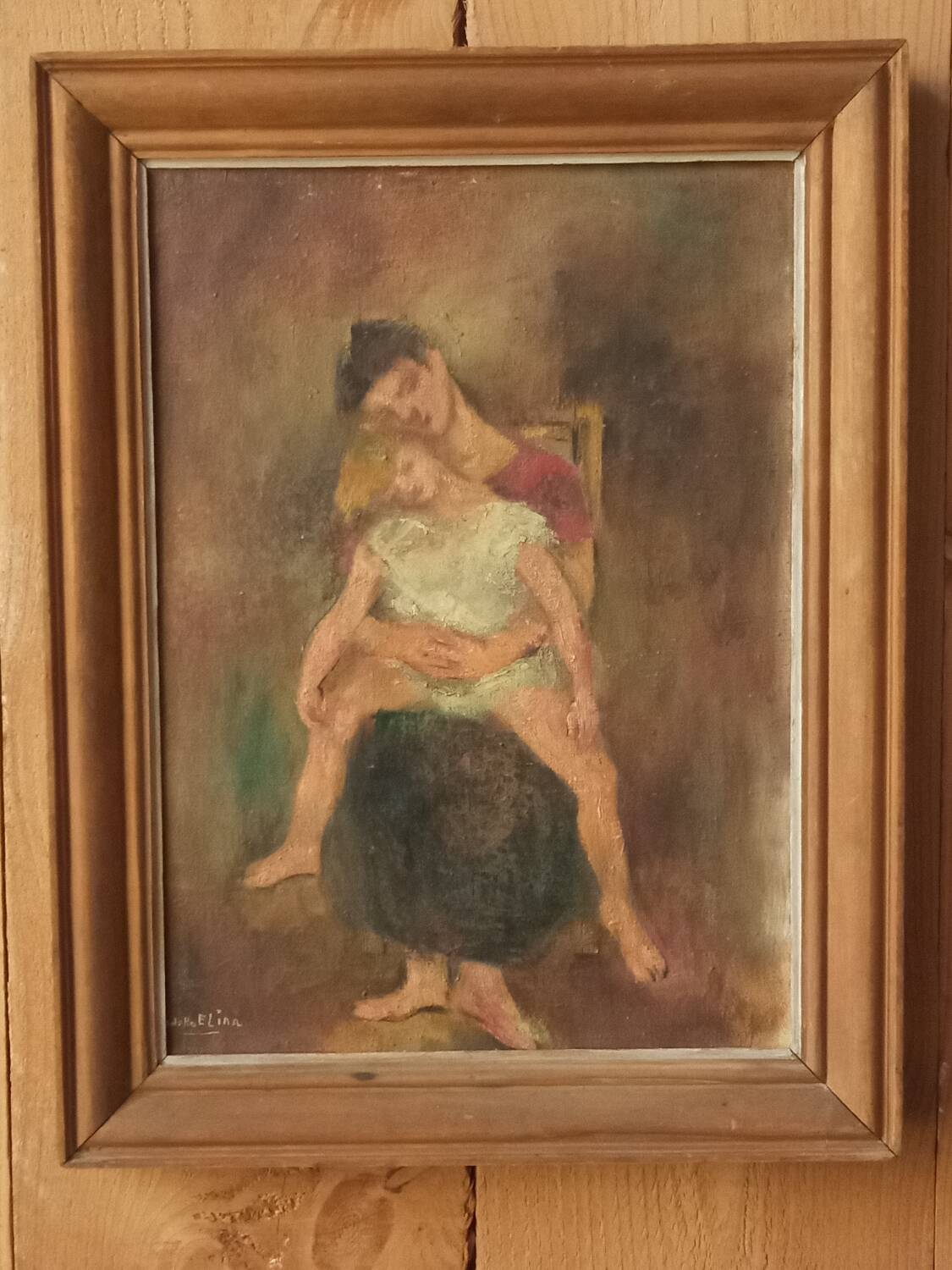 Portrait mère et enfant de Odette Elina
