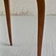 Musical coffee table of triangular shape, fruit wood, tray and feet with marquetry décor