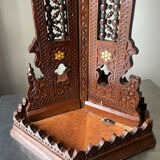 Antique Ottoman Turkish table with inlays and intricate carvings