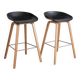Hay bar stools – about a stool (aas) – oak & black shell – set