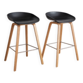 Tabourets de bar hay – about a stool (aas) – chêne & coque noire – lot