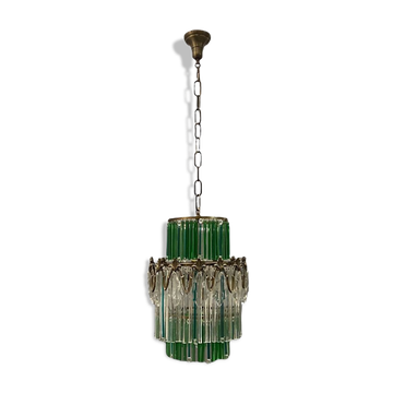 Lustre en cristal italien vintage années 1940