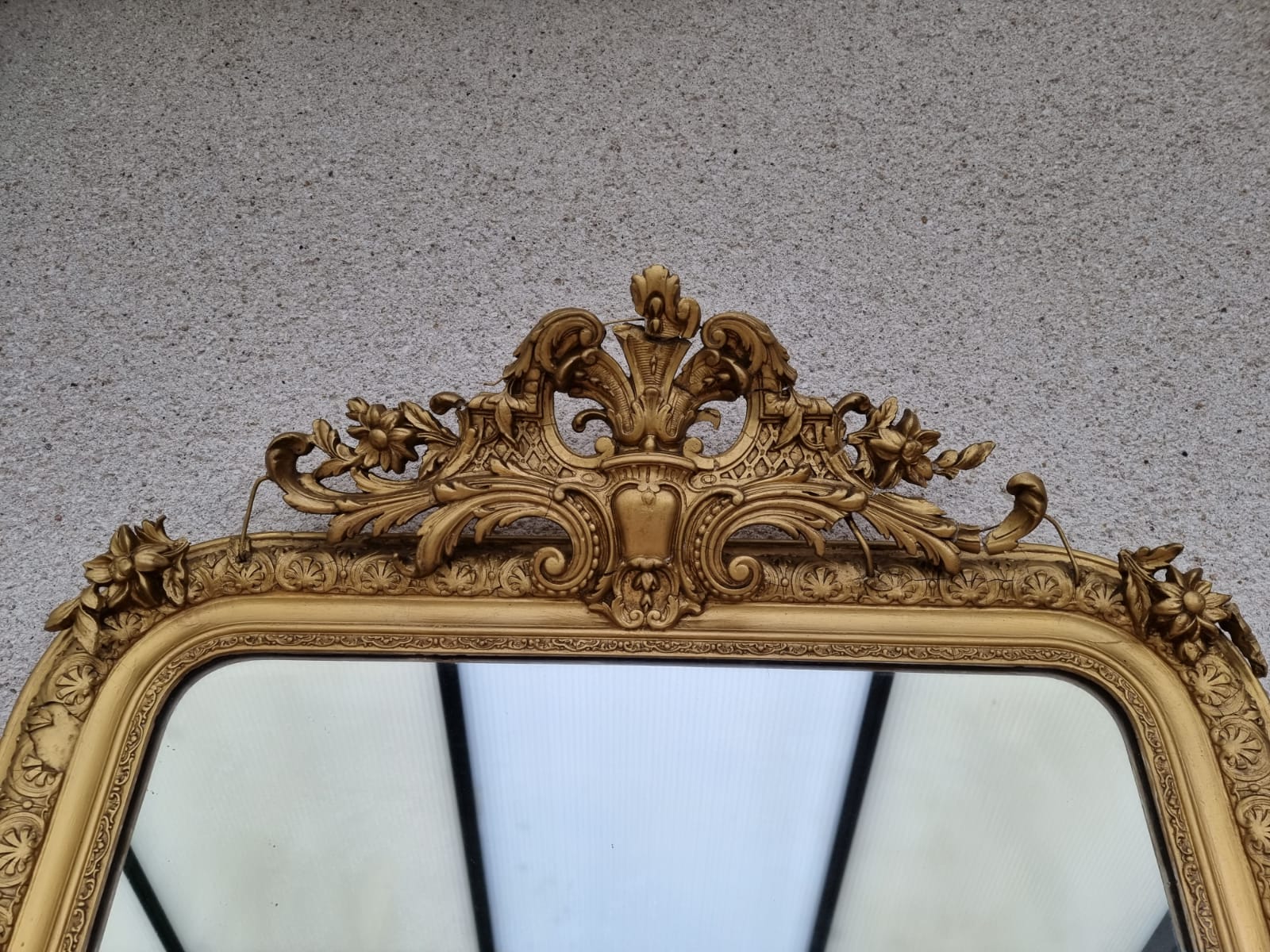Louis Philippe mirror with pediment