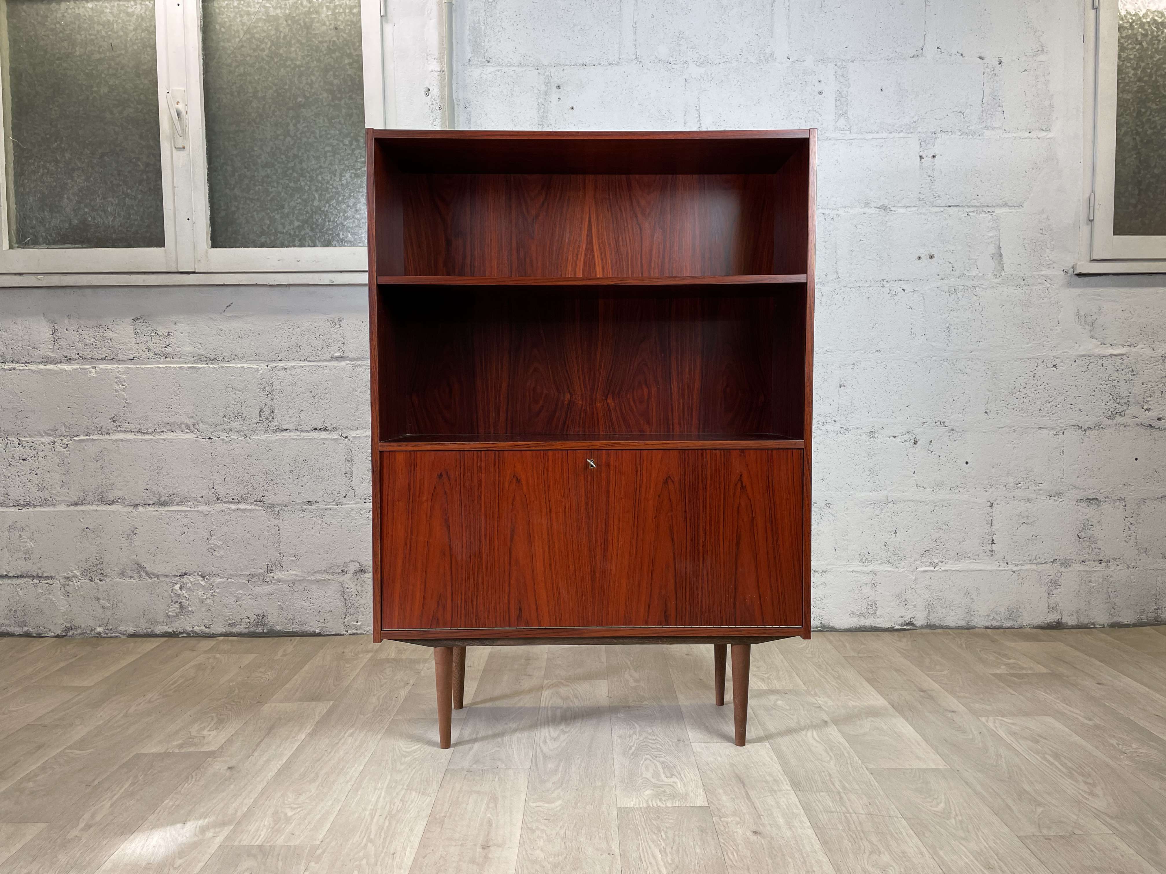 Scandinavian rosewood bookcase, 60s