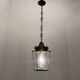 Suspension en verre et bronze vintage des années 1950