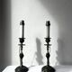 Pair of antique candlestick lamp bases