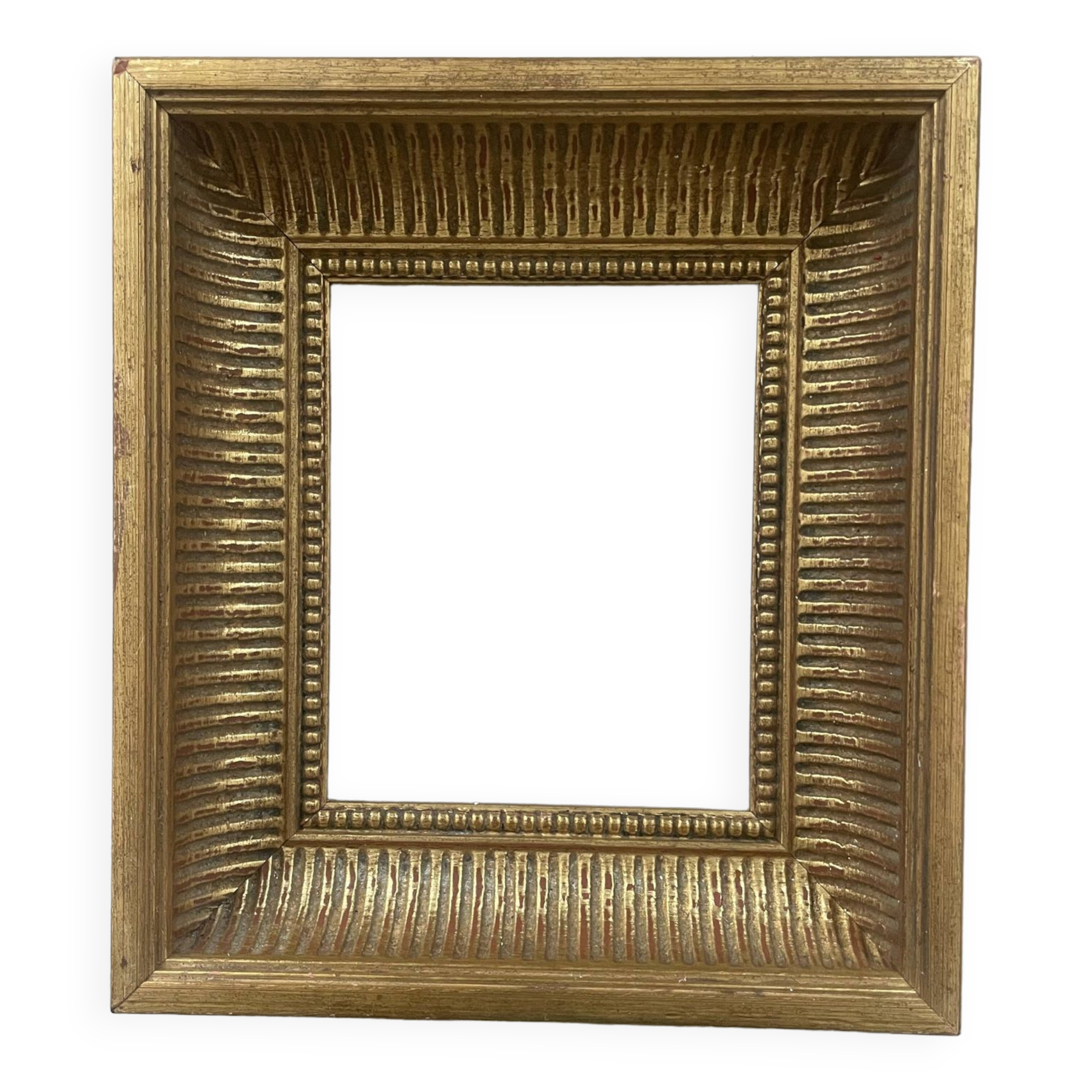 Thick old golden frame 26x23cm