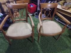 2 murisier armchairs and fabrics