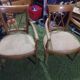 2 murisier armchairs and fabrics