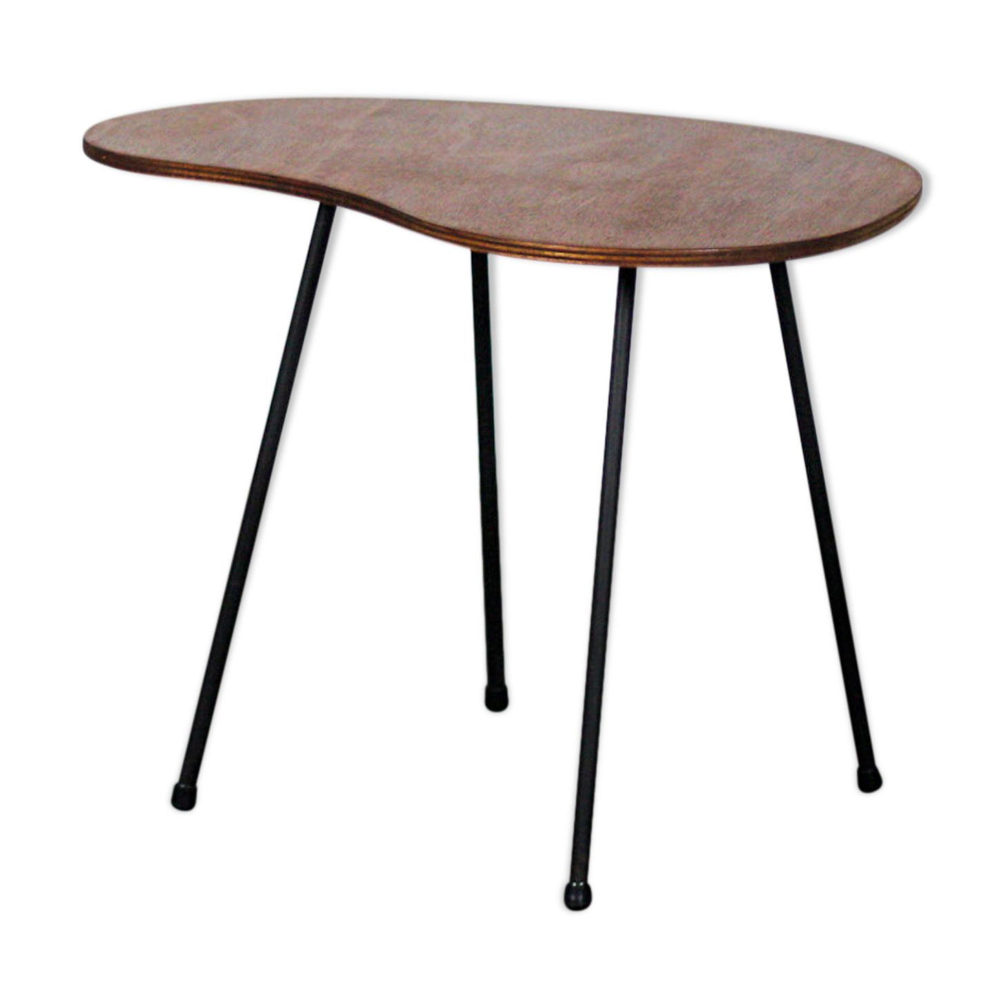 Coffee table beans wood and vintage metal