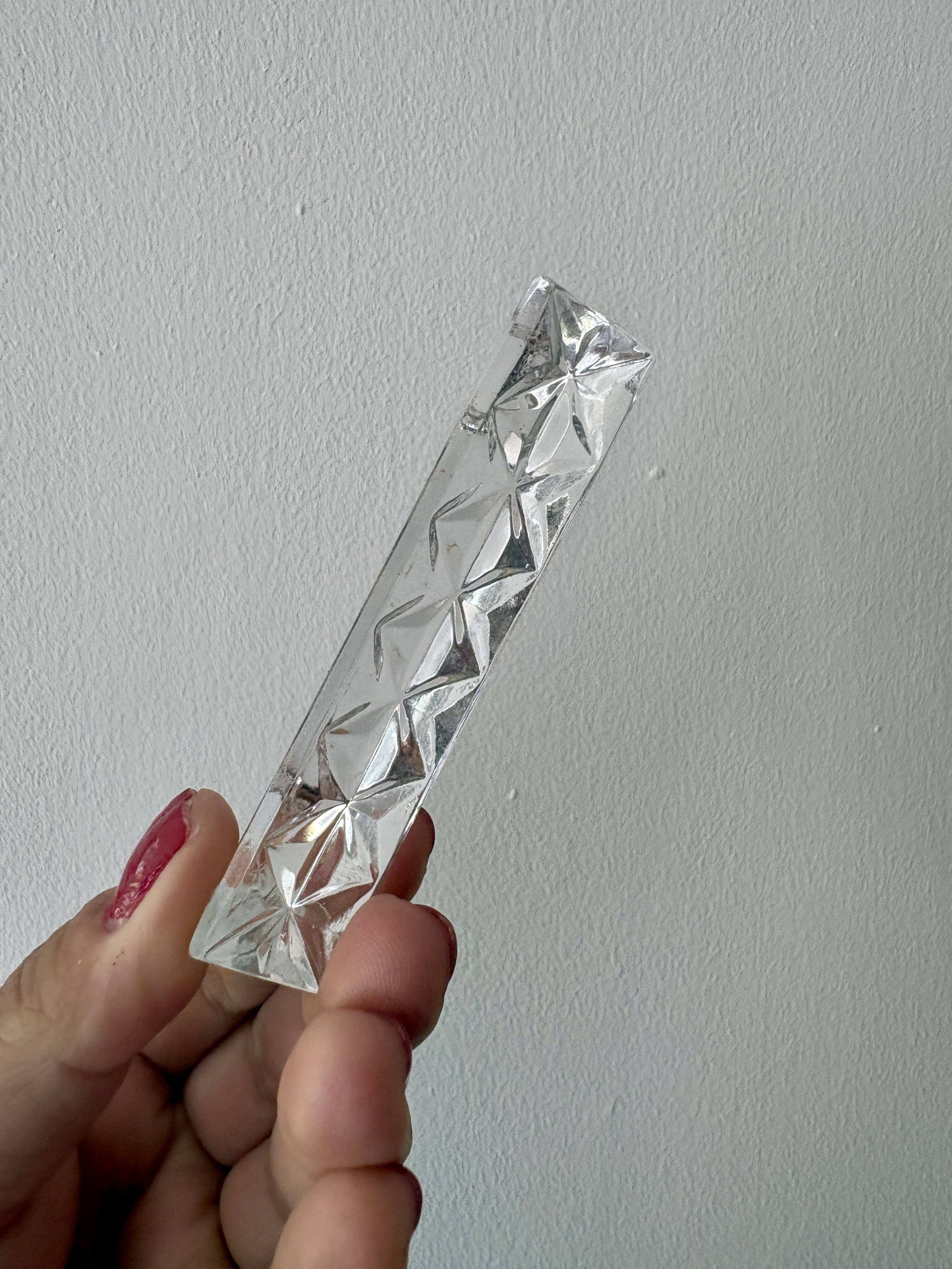 Set of 12 vintage glass knife rests