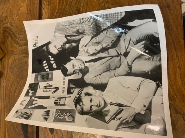 Black and white framed vintage cinema photograph