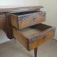 Very large oak center desk from the Art Deco period circa 1930