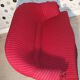 2-seater red velvet vintage sofa
