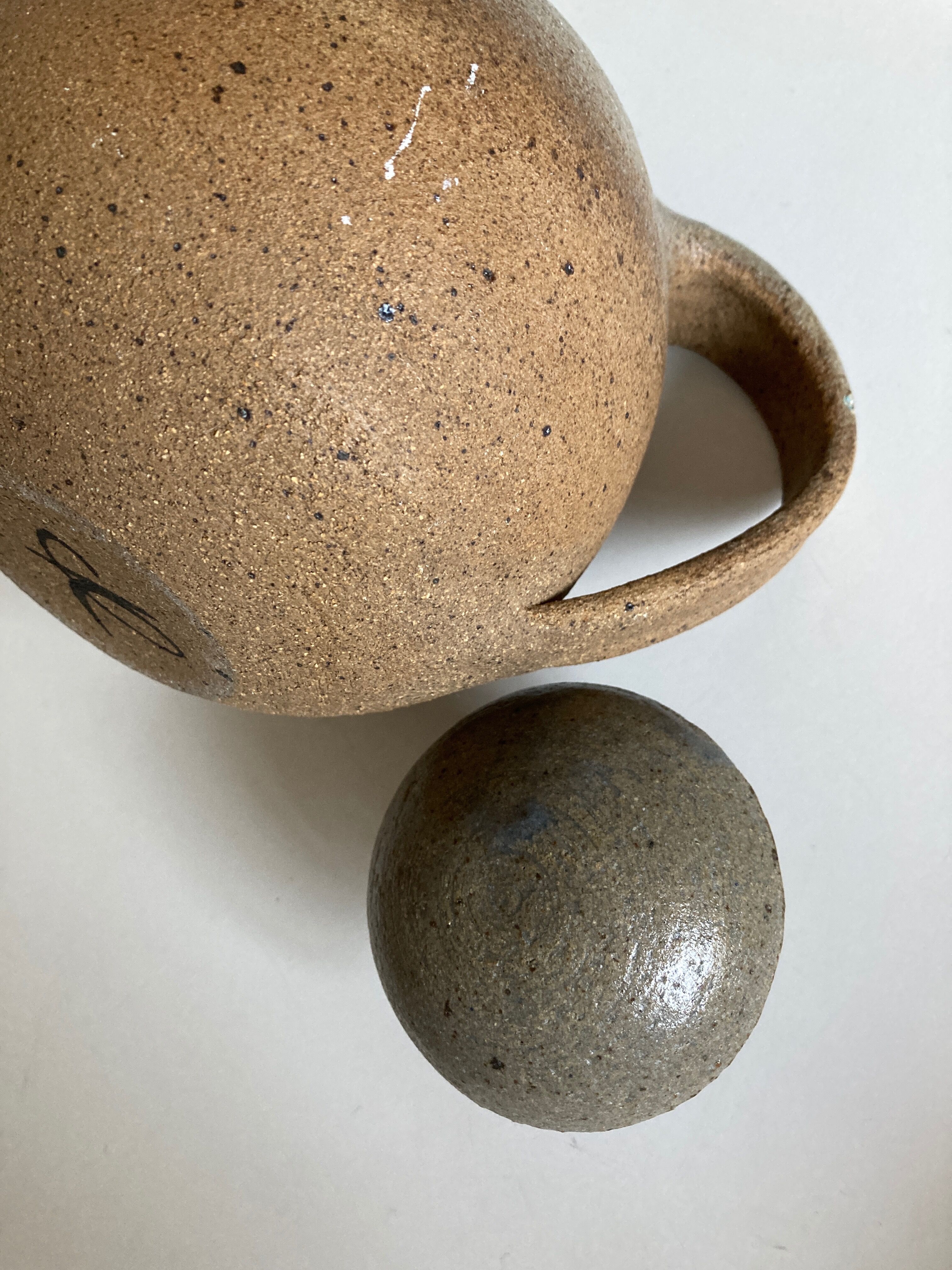 Modernist potter's sandstone teapot 1960