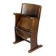Vintage Cinema Chair TON (Thonet), 1940s Czech, Wooden Theatre Seat
