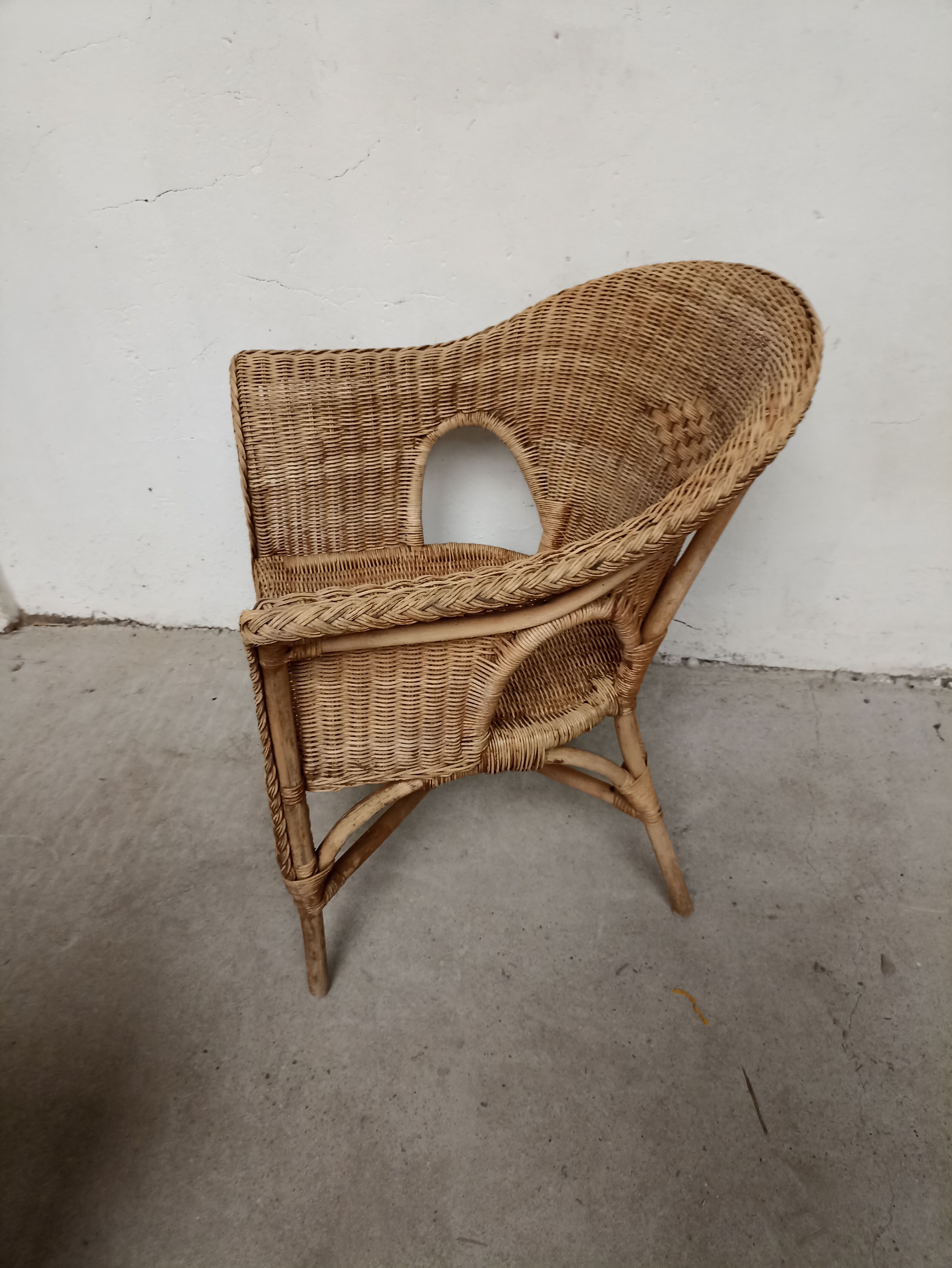 Pair of rattan armchairs