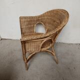 Pair of rattan armchairs