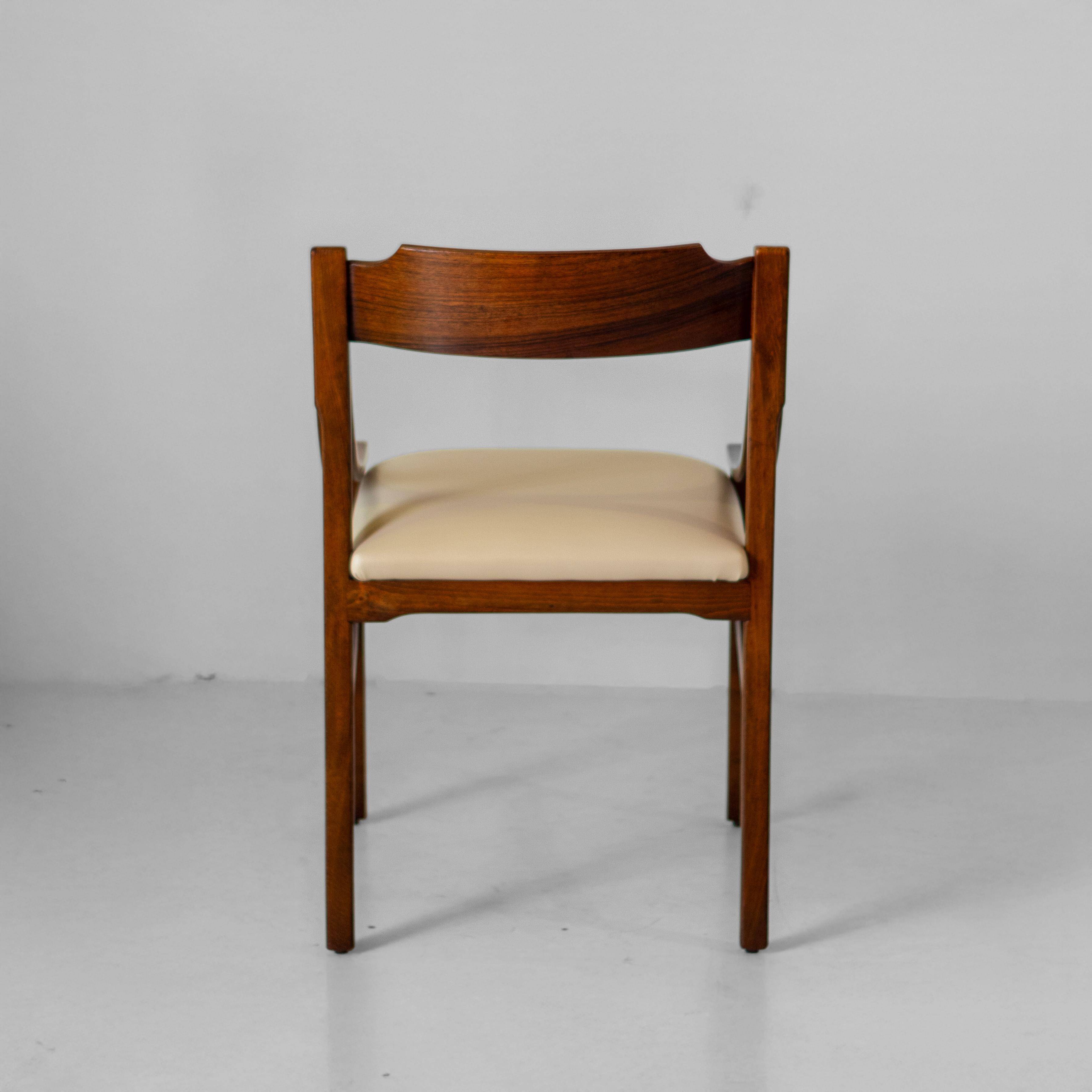 Mid-Century Modern Cavatorta Wood Dining Chairs, Italy 1960s