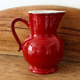 Red faience decanter