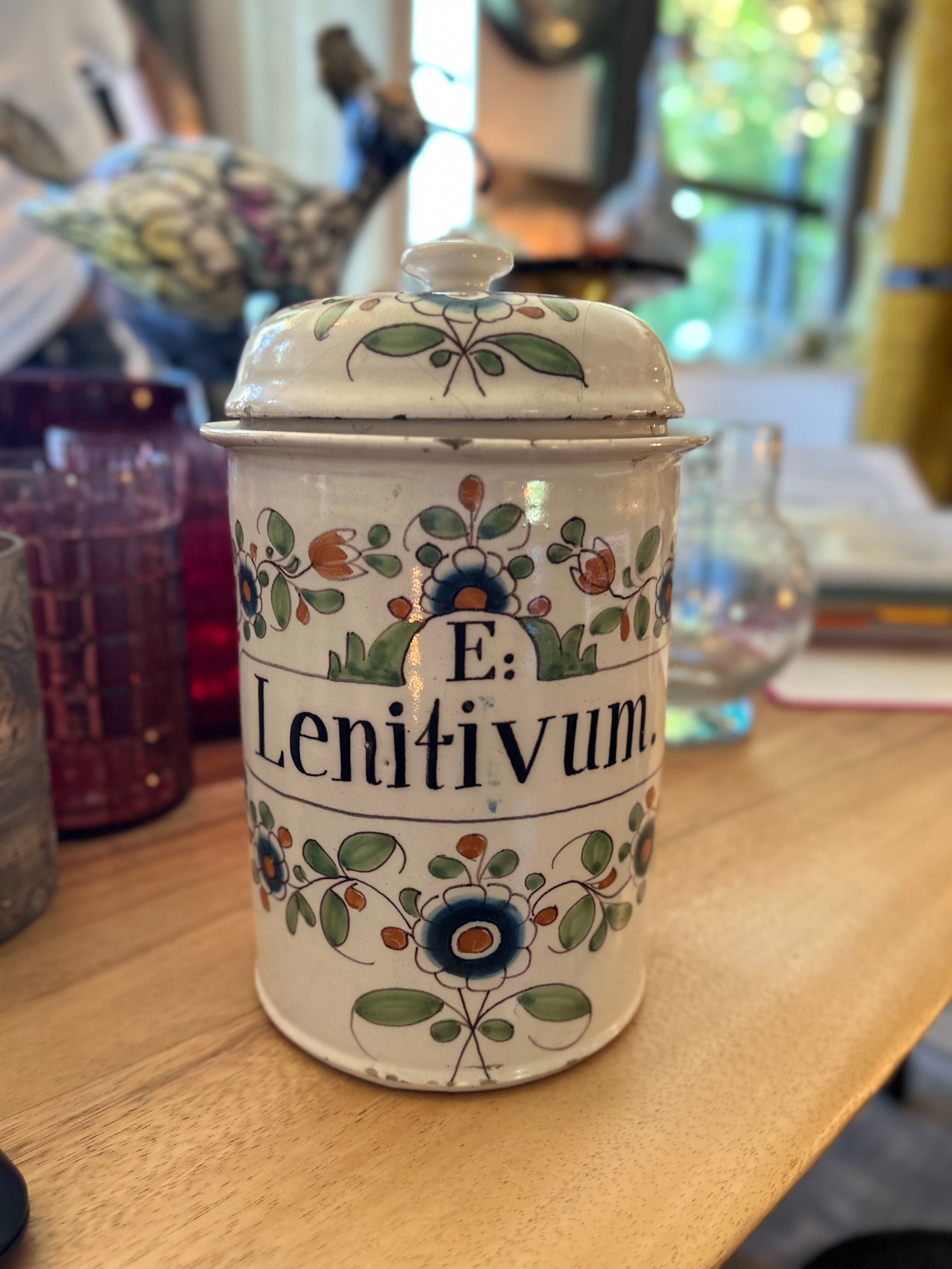 Old earthenware pharmacy pots