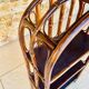 Vintage two-tier bamboo and rattan shelf with storage, Circa 1960