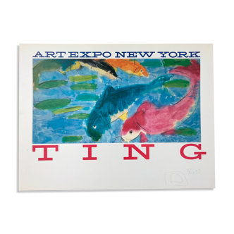 Art poster after Walasse TING, Springwind over the lake / Art expo New-York, 1989