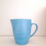 Carafe 80s en faïence bleue