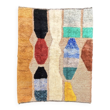 Grand tapis berbère Mrirt fait main — laine — 225 × 300 cm