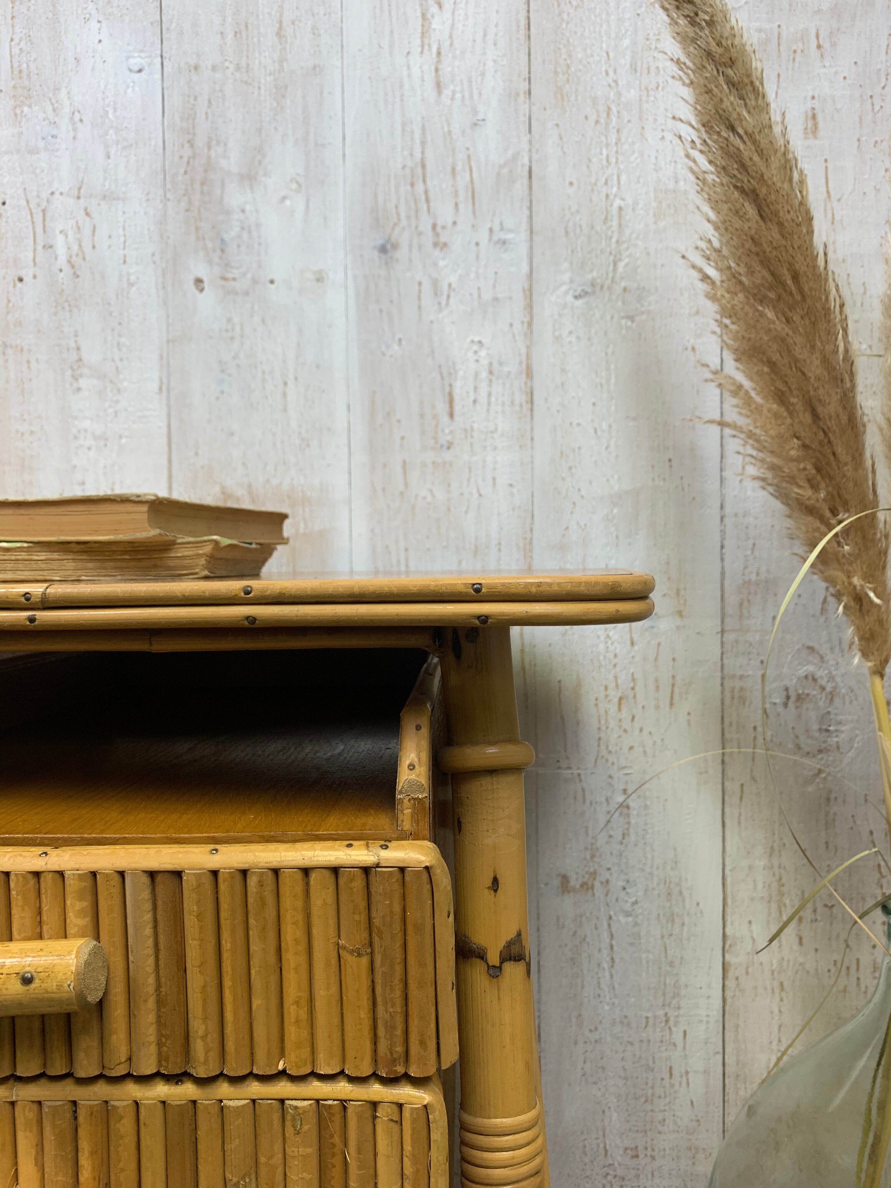 Louis Sognot rattan desk