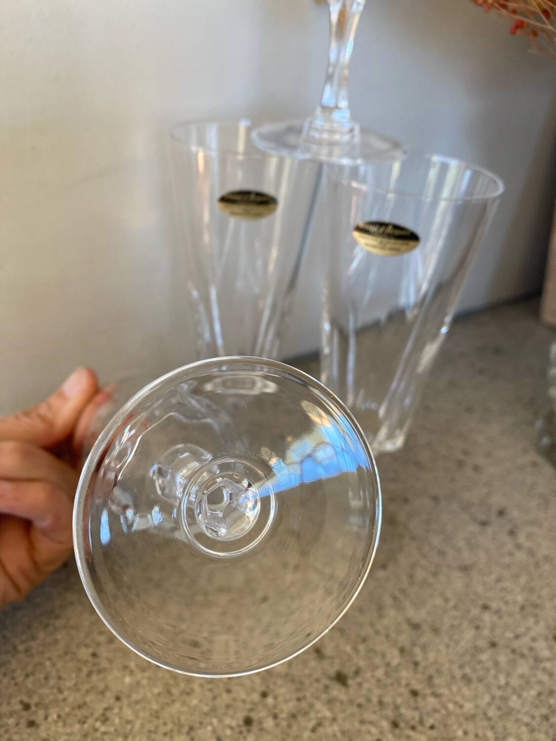4 flûtes cristal d’Arques modèle Versailles