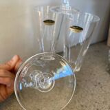 4 Arques crystal flutes, Versailles model