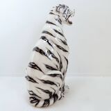 White ceramic tiger - Ceramiche Boxer, Italy