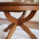 Extendable oak round table, Lübke, Germany 1960s