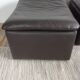 Pouf ottoman Jori en cuir des années 70-80