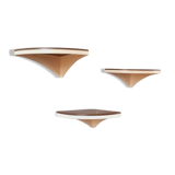 Three vintage corner shelves 70s