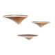 Three vintage corner shelves 70s