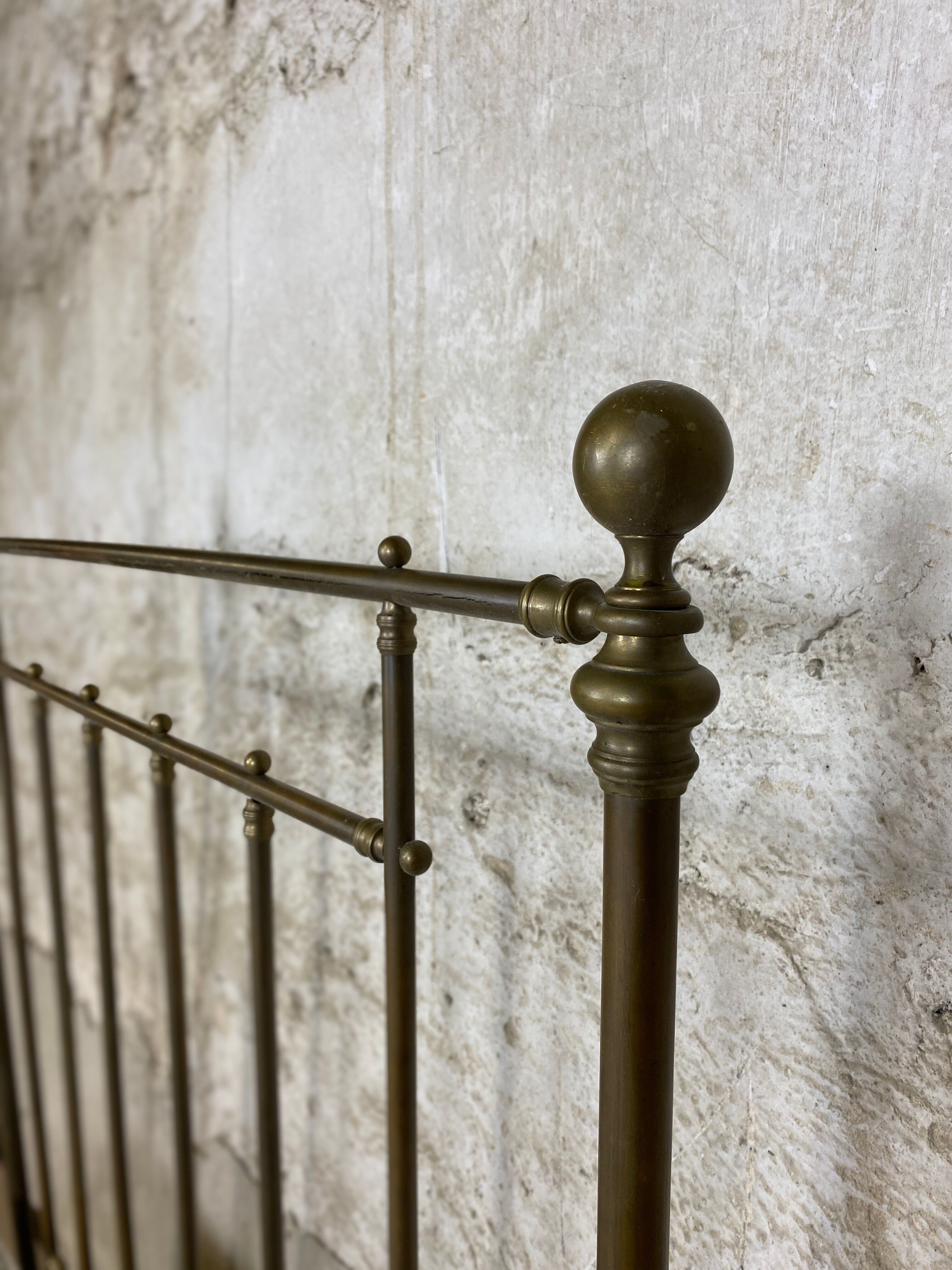 Wrought iron bed with bars
