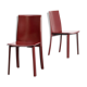 Postmodern Italian leather dining chairs