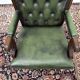 Chaise de bureau Chesterfield verte en anglais