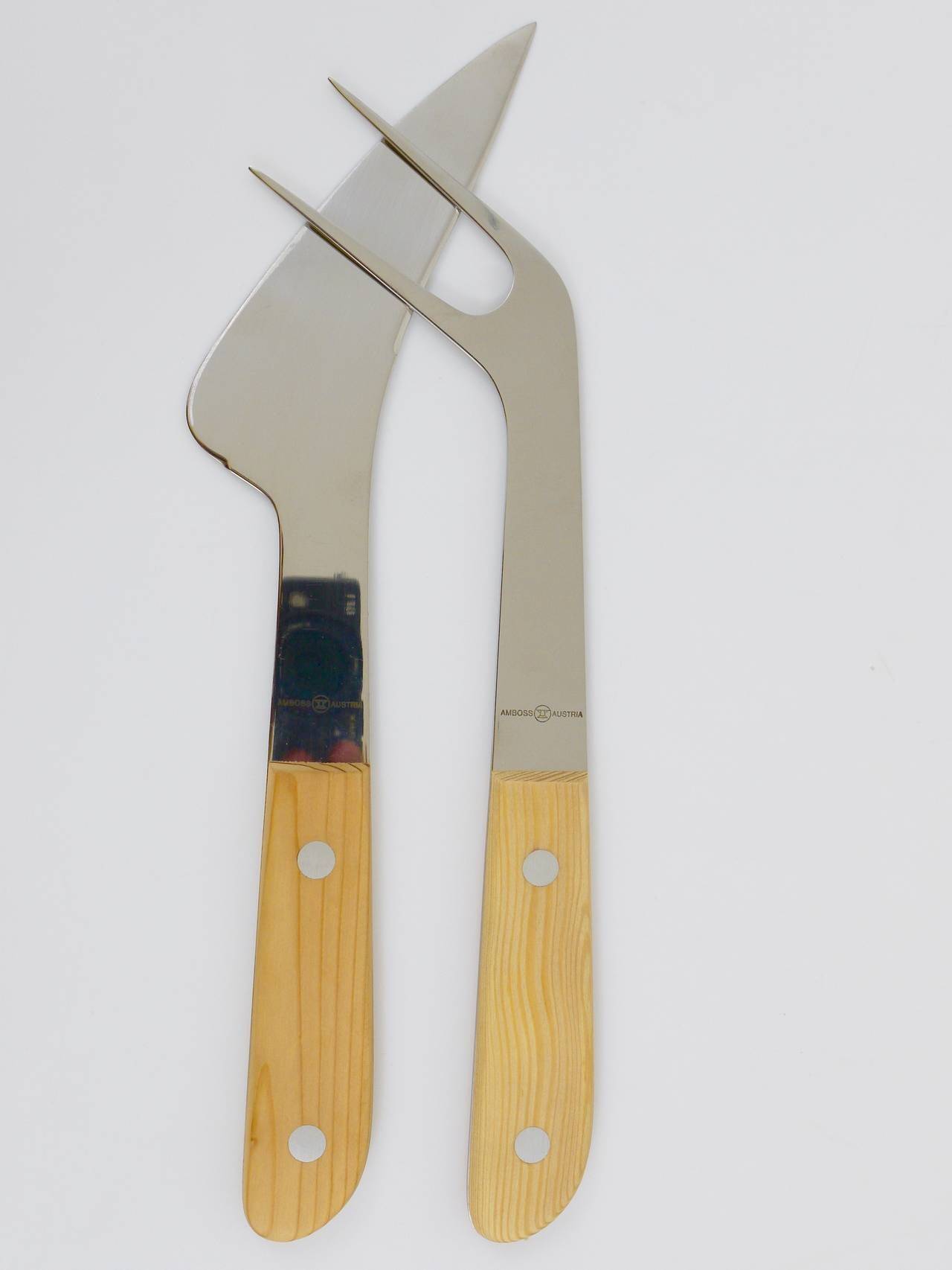 Ensemble à découper Mid Century 5009, couteau et fourchette par Amboss Austria, années 1960