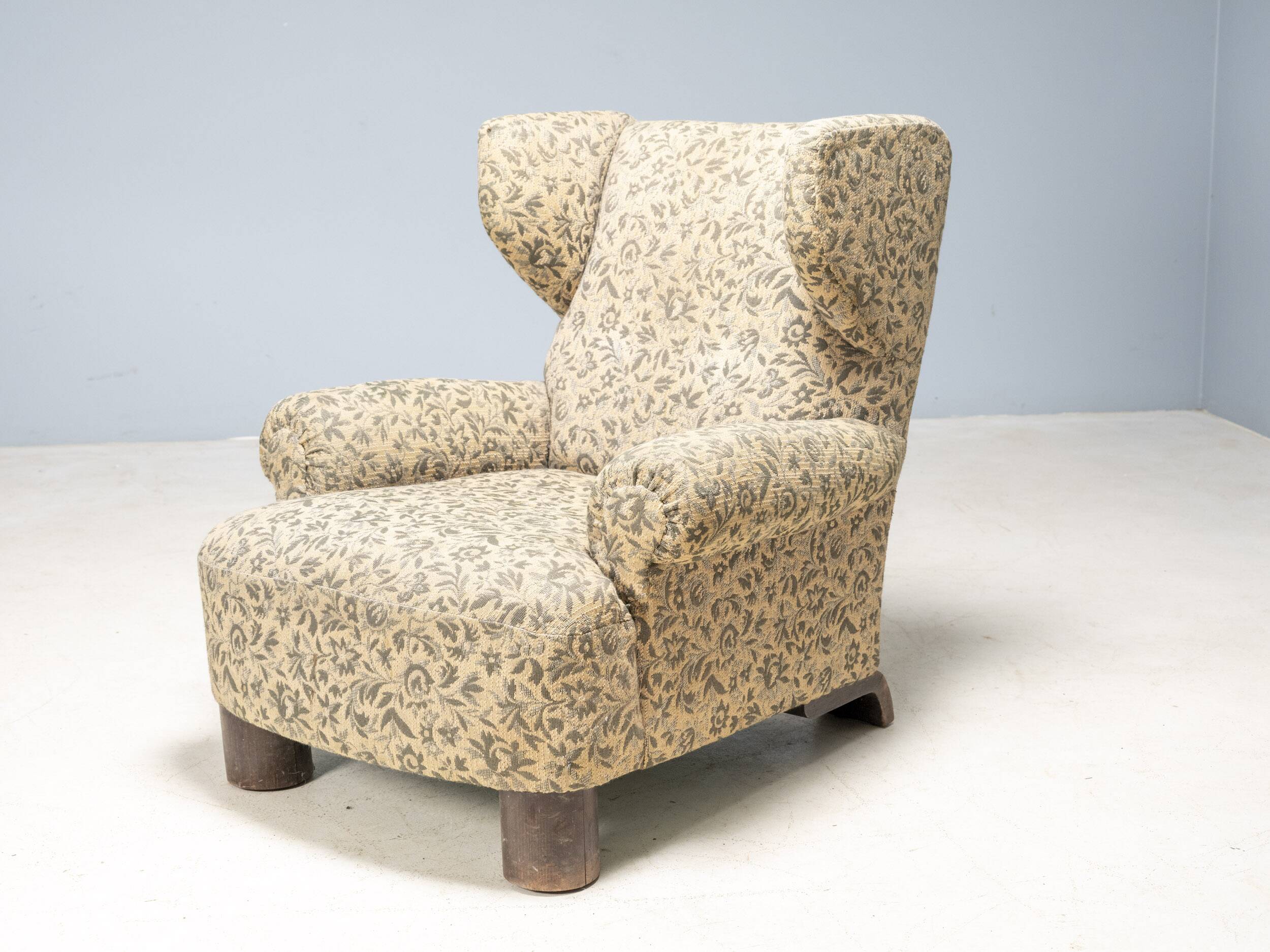 Art Deco wingback armchair, Europe, 1930s