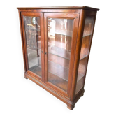 Brown display cabinet – Classic style – Storage – Wood and glass