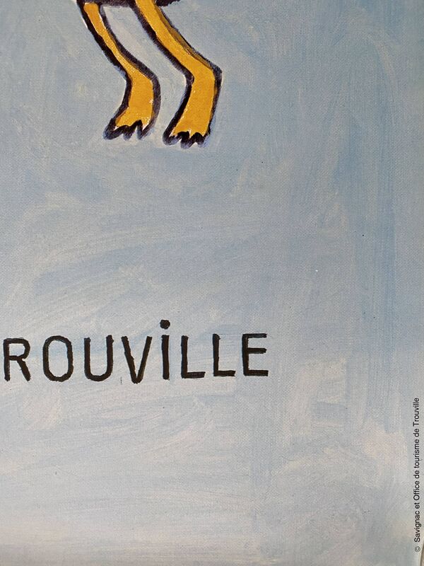 Affiche originale ''Trouville Festival du nouveau rire'' 46x61cm 90's