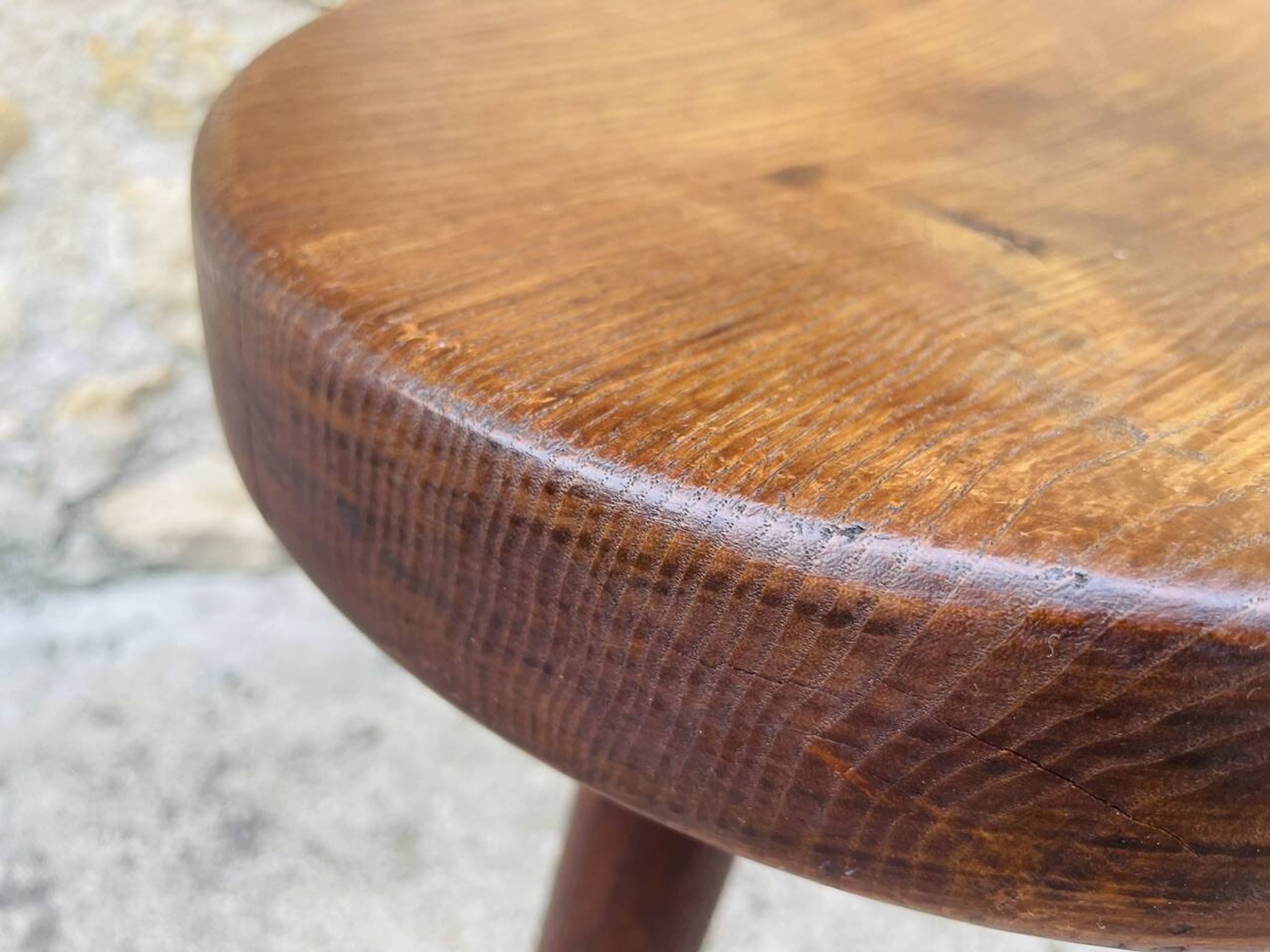 Vintage "Berger" stool, tall, in ash, Charlotte Perriand, 1950s